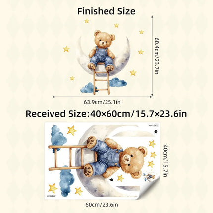 3D Wall Sticker Elephant Giraffe Bear Animal Decal - 3D Wall Sticker - Sproutfox - Mad Fly Essentials