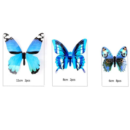 3D Wall Sticker Luminous 12pc Butterfly DIY Decals - 3D Wall Sticker - Wall Essentials - Mad Fly Essentials