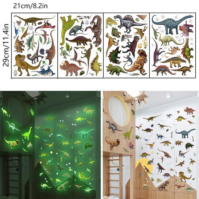 3D Wall Sticker Luminous Cartoon Dinosaur Decal - 3D Wall Sticker - ZOOYOO - Mad Fly Essentials