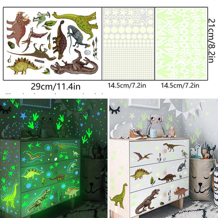 3D Wall Sticker Luminous Cartoon Dinosaur Decal - 3D Wall Sticker - ZOOYOO - Mad Fly Essentials