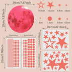 D pink moon star