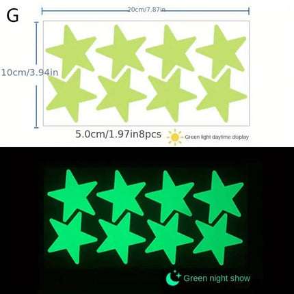 3D Wall Sticker Luminous Polka Dot Star 3D Wall Decal - 3D Wall Sticker - NICELET - Mad Fly Essentials