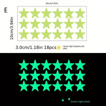 3D Wall Sticker Luminous Polka Dot Star 3D Wall Decal - 3D Wall Sticker - NICELET - Mad Fly Essentials