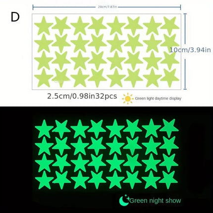 3D Wall Sticker Luminous Polka Dot Star 3D Wall Decal - 3D Wall Sticker - NICELET - Mad Fly Essentials