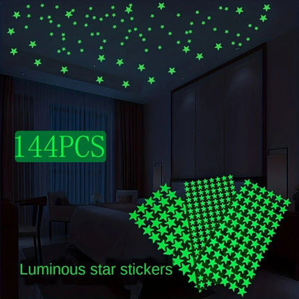 3D Wall Sticker Luminous Polka Dot Star 3D Wall Decal - 3D Wall Sticker - NICELET - Mad Fly Essentials