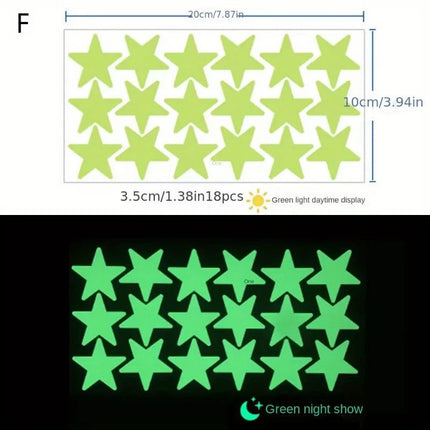 3D Wall Sticker Luminous Polka Dot Star 3D Wall Decal - 3D Wall Sticker - NICELET - Mad Fly Essentials