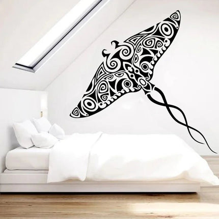 3D Wall Sticker Vinyl Sting Ray Wall Mural - 3D Wall Sticker - Three Ratels - Mad Fly Essentials