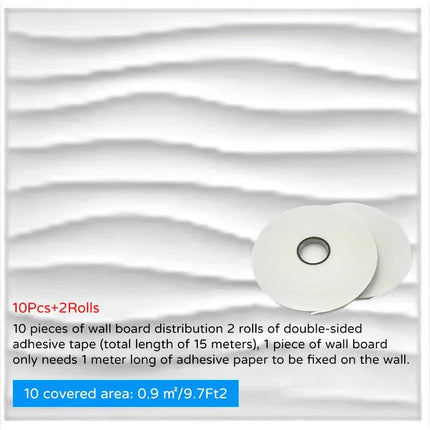 3D Wallpaper 30x30cm Grooved Wall Panels - 3D Wallpaper - Bacaz - Mad Fly Essentials