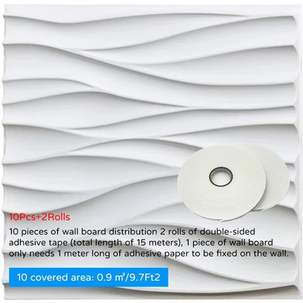 3D Wallpaper 30x30cm Grooved Wall Panels - 3D Wallpaper - Bacaz - Mad Fly Essentials