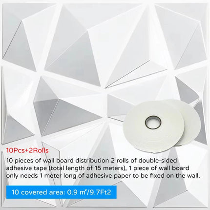 3D Wallpaper 30x30cm Grooved Wall Panels - 3D Wallpaper - Bacaz - Mad Fly Essentials