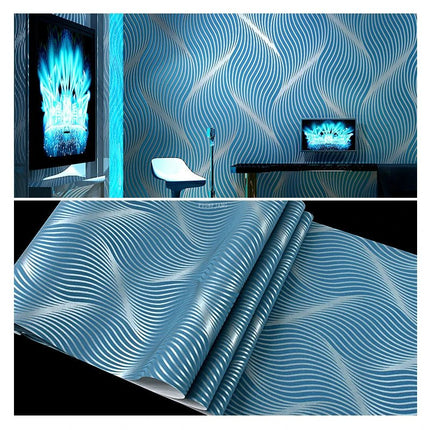 3D Wallpaper Suede Velvet Nordic Spiral Pattern Mural - 3D Wallpaper - YISL - Mad Fly Essentials