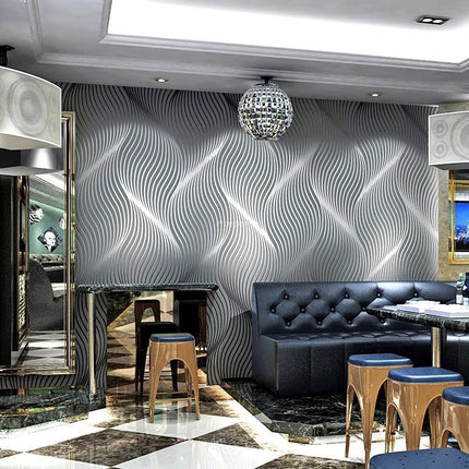3D Wallpaper Suede Velvet Nordic Spiral Pattern Mural - 3D Wallpaper - YISL - Mad Fly Essentials