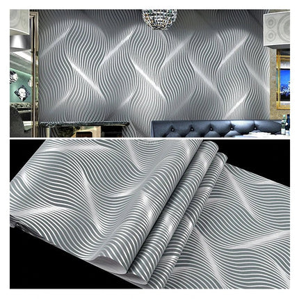 3D Wallpaper Suede Velvet Nordic Spiral Pattern Mural - 3D Wallpaper - YISL - Mad Fly Essentials