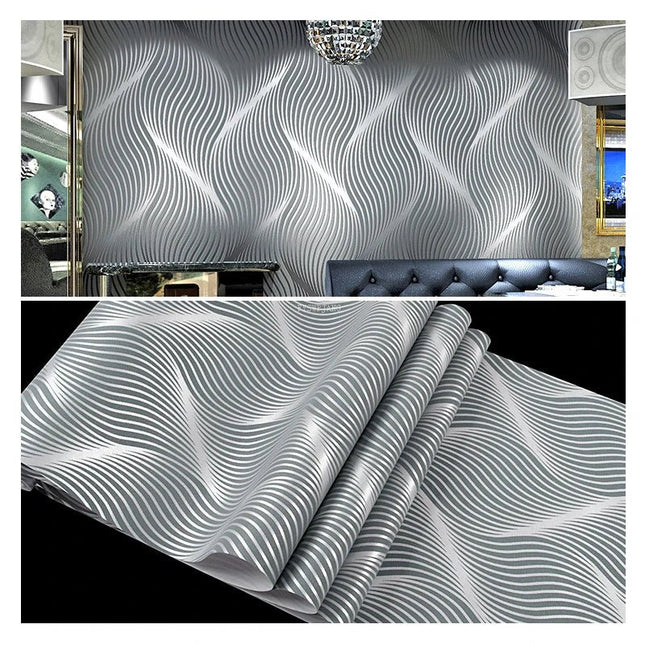 3D Wallpaper Suede Velvet Nordic Spiral Pattern Mural - 3D Wallpaper - YISL - Mad Fly Essentials