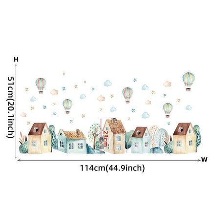 3D Watercolor Hot Air Balloon Wall Sticker Nursery Decor - Nursery Decor - JD Home Decor - Mad Fly Essentials