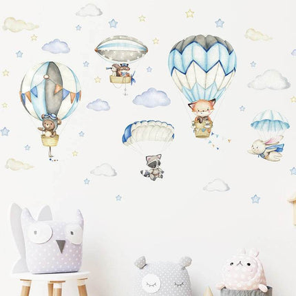 3D Watercolor Hot Air Balloon Wall Sticker Nursery Decor - Nursery Decor - JD Home Decor - Mad Fly Essentials