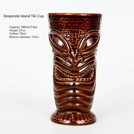 400ml Tiki Cup Hawaiian Cocktail Glass Party Decor - Party Decor - Tiki Treasures - Mad Fly Essentials