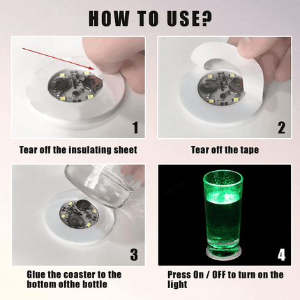 Drinkware Table Top Luminous Coasters LED Party Light - Mad Fly Essentials