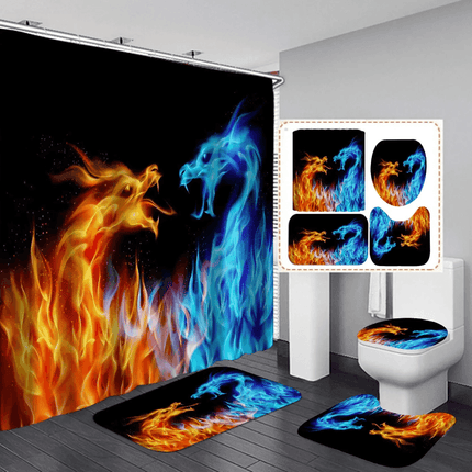 Flying Dragon Moon Shower Curtain Set - Mad Fly Essentials