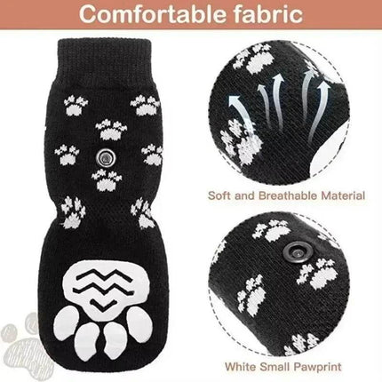 4pcs Anti-Slip Pet Sock Dog Boots - Mad Fly Essentials