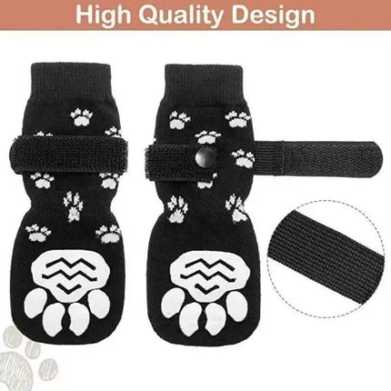 4pcs Anti-Slip Pet Sock Dog Boots - Mad Fly Essentials