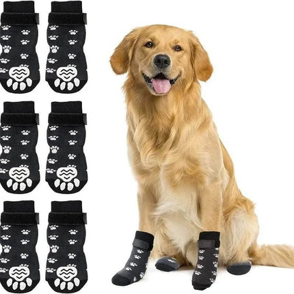 4pcs Anti-Slip Pet Sock Dog Boots - Mad Fly Essentials