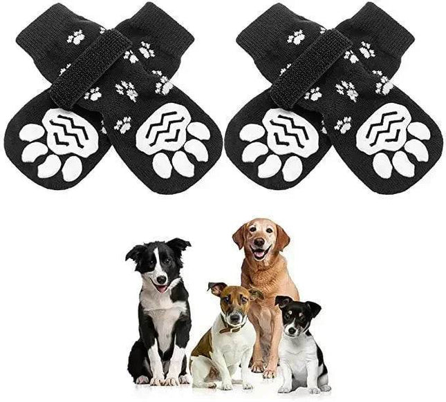 4pcs Anti-Slip Pet Sock Dog Boots - Mad Fly Essentials