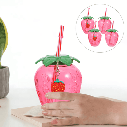 4Pcs Strawberry Drink Cup Drinkware Party Essentials - Party Essentials - 001 - Mad Fly Essentials