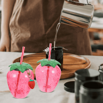 4Pcs Strawberry Drink Cup Drinkware Party Essentials - Party Essentials - 001 - Mad Fly Essentials