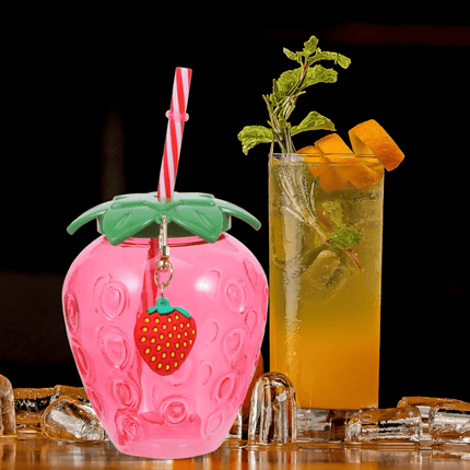 4Pcs Strawberry Drink Cup Drinkware Party Essentials - Party Essentials - 001 - Mad Fly Essentials