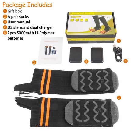 5000mAh Heated Adjustable Thermal Socks - Socks - TOB - Mad Fly Essentials