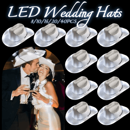 LED Cowboy Wedding Hat Party Essentials - Mad Fly Essentials