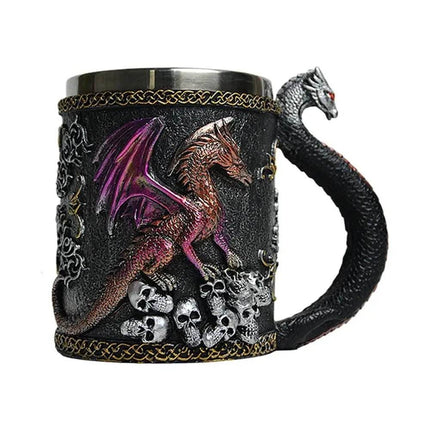 600ml Stainless Dragon Snake Animal Beer Mug - Mad Fly Essentials