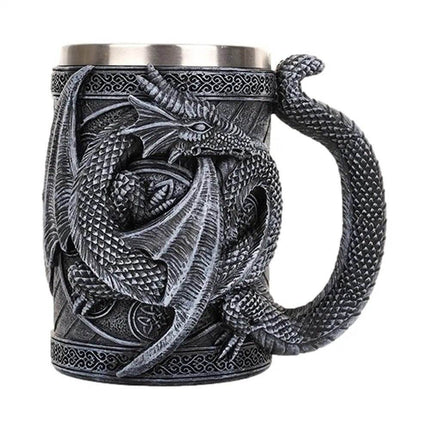 600ml Stainless Dragon Snake Animal Beer Coffee Mug - Coffee Mug - Medieval Decor - Mad Fly Essentials