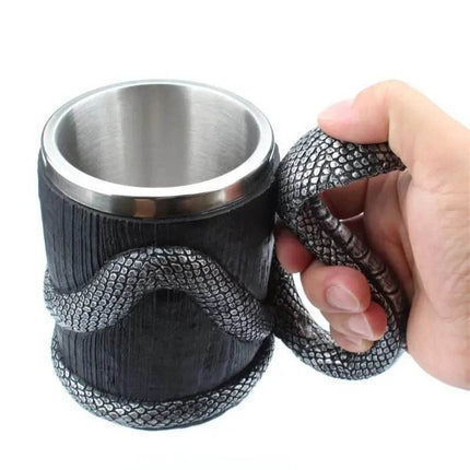 600ml Stainless Dragon Snake Animal Beer Coffee Mug - Coffee Mug - Medieval Decor - Mad Fly Essentials