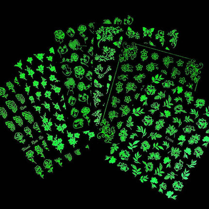 6pcs 3D Luminous Butterfly Sticker Nail Essentials - Nail Essentials - MoonBiffy - Mad Fly Essentials