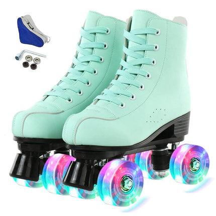 7 Color Leather Rolling Skates Women Footwear - Women Footwear - BIDIJONES - Mad Fly Essentials