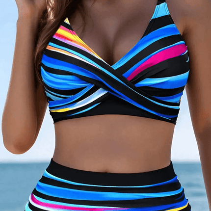 Women 3pc Rainbow 3D Bikini Set - Mad Fly Essentials