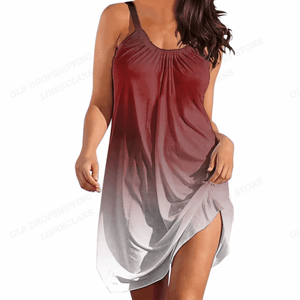 Women Summer Spaghetti Beach Party Midi Dress - Mad Fly Essentials