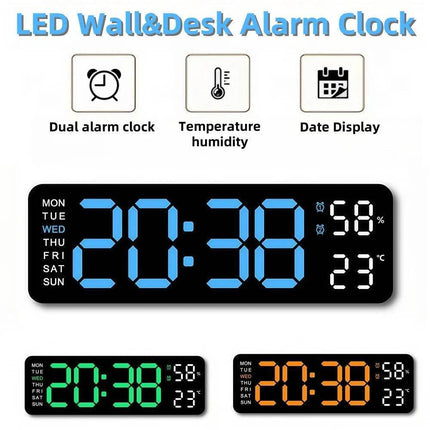 9 Inch Digital LED USB Wall Alarm Clock - Alarm Clock - The Vinyl Clock - Mad Fly Essentials