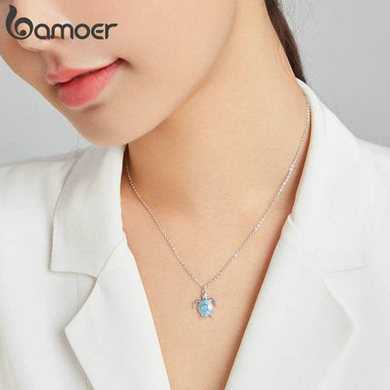 925 Sterling Silver Turtle Pendant Women Accessories - Women Accessories - Bamoer - Mad Fly Essentials
