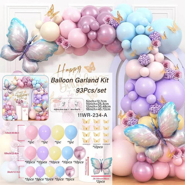93pcs Butterfly Balloon Garland Arch Wedding Party Decor - Party Decor - Party Essentials - Mad Fly Essentials
