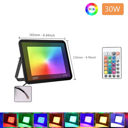 LED Party Light RGB 10-100W Waterproof Floodlight - LED Party Light - Dselchun - Mad Fly Essentials
