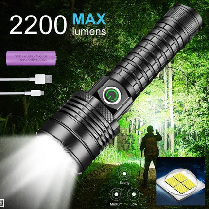 2200 Lumen USB Camping LED Flashlight - Mad Fly Essentials