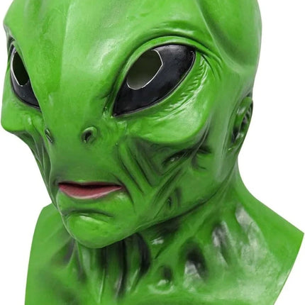 Funny Green Alien Lizard Halloween Party Costume Mask