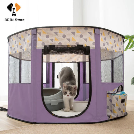 Pet Playpen Octagon Indoor-Outdoor Dog Kennel