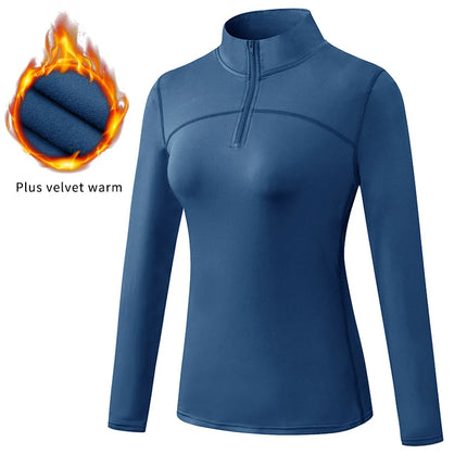 Fitness Top Women UV Protection 1/4 Zip Long Hiking Tee - Fitness Top - Magcomsen - Mad Fly Essentials