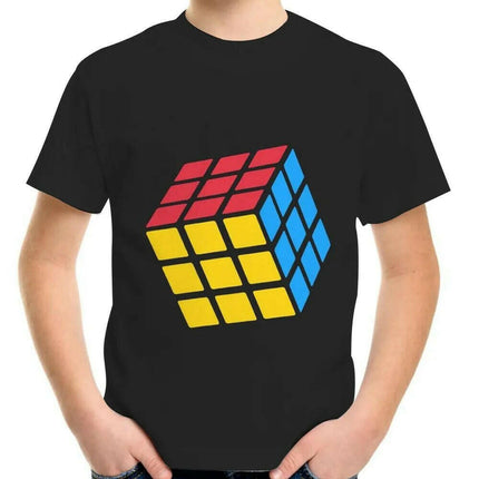 Boys 4-13Y Funny Rubik's Cube Pocket 3D Shirt - Kids Shop Mad Fly Essentials