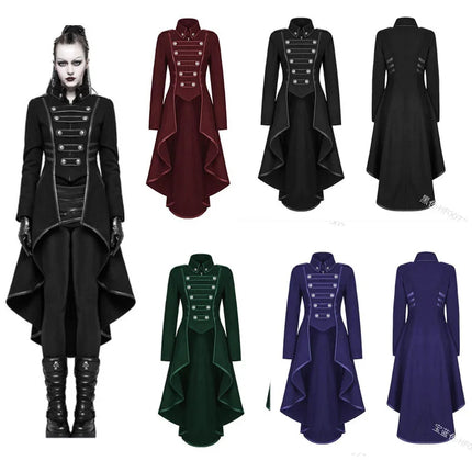 Women Medieval Gothic Retro Irregular Overcoat Costume