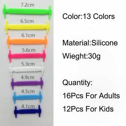 Elastic-16 Colors-Good-Bye Tie Shoe Laces - Kids Shop Mad Fly Essentials